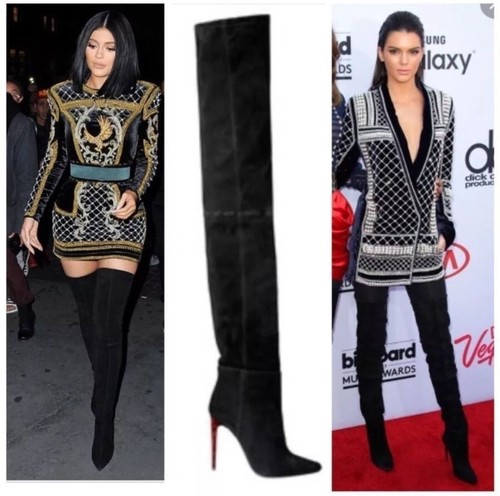 balmain thigh high boots